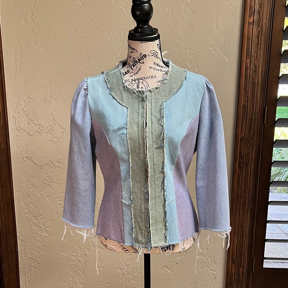 Deborah Lindquist distressed denim jacket